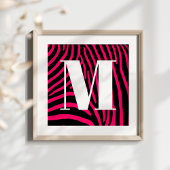 Hot-roze Zebra-stripes Poster