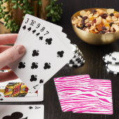 Hot-roze Zebra strips, dierlijke afdruk Speelkaarten (Insitu)