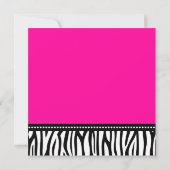 Hot-roze Zebra Sweet 16 Kaart (Achterkant)