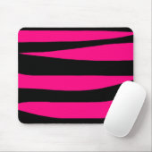 Hot-roze zebraafdruk muismat (Met muis)
