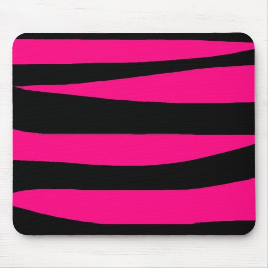 Hot-roze zebraafdruk muismat (Voorkant)