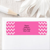 Hot-roze Zigzag Patroon Etiket (Insitu)