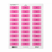 Hot-roze Zigzag Patroon Etiket (Full Sheet)