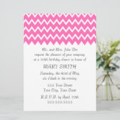 Hot-roze Zigzag Patroon Kaart (Staand voorkant)