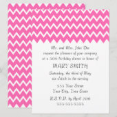 Hot-roze Zigzag Patroon Kaart (Voorkant / Achterkant)