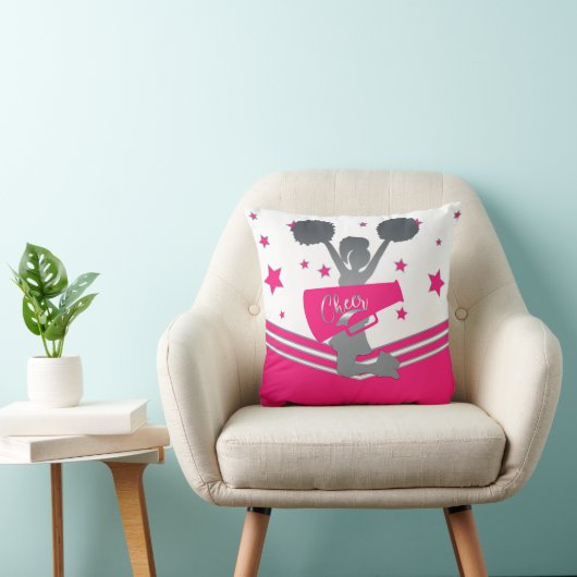 Hot-roze zilver Stars Cpure-toonaangevende meisjes Kussen (Stoel)