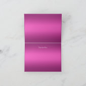 Hot Roze & Zilver Tiara Sweet 16 Dank u kaart (Binnen)