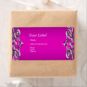 Hot roze zilveren label adres (Insitu)