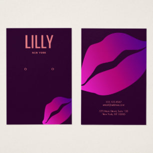 Hot-roze zogende lips die een DisplayCard verdiene Visitekaartje
