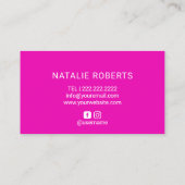 Hot-roze zonnescherm, tenzij mobiele sproeier visitekaartje (Achterkant)