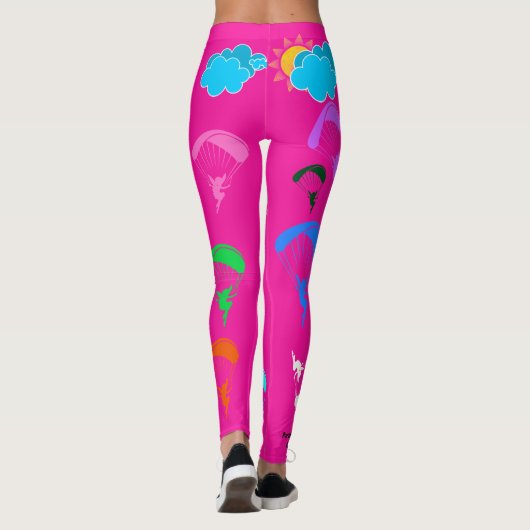 Hot-roze zonneschijn Leggings met pixie (Achterkant)