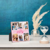 Hot roze zussen 6 foto collage Keepsake Gift Fotoplaat (Insitu)