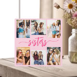 Hot roze zussen 6 foto collage Keepsake Gift Fotoplaat<br><div class="desc">Vier het zusterschap met de Zusters 6 Fotocollage Keepsake Gift Plaque. Deze gepersonaliseerde plaquette heeft een prachtig gerangschikte collage van zes gekoesterde foto's, die samen onvergetelijke momenten vastleggen. Gemaakt van hoogwaardige materialen, is het perfect om op een bureau, plank of muur weer te geven. Het oprechte ontwerp voegt een liefdevolle...</div>