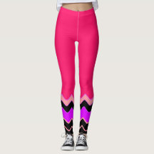 Hot-roze, zwart en wit Chevron-patroon