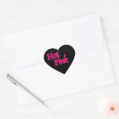 Hot Roze zwart hart kleine stickers (Envelop)