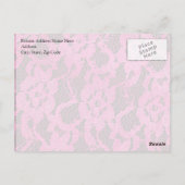 Hot-roze/zwart, kant-en-klaar briefkaart (Achterkant)