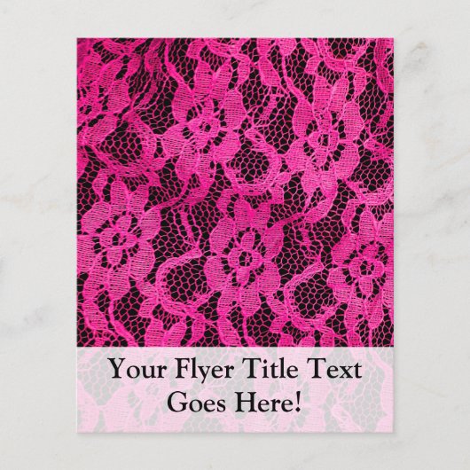Hot-roze/zwart, kant-en-klaar flyer (Voorkant)