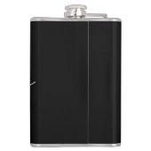 Hot Roze Zwart Monogram Meisje Bachelorette Party Heupfles (Achterkant)