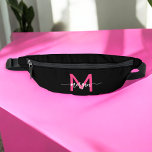 Hot Roze Zwart Monogram Naam Meisje Script Heuptasje<br><div class="desc">Voeg een pop kleur toe aan je outfit met onze Hot Pink Monogram Name Girl's Script Fanny Pack! Dit fanny pack is voorzien van een levendig hot pink design en is gepersonaliseerd met jouw naam in een stijlvol lettertype voor een op maat gemaakte toets. Perfect voor het dragen van benodigdheden...</div>