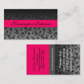 Hot-roze zwart ventilator Roos Damascus Visitekaar Visitekaartje (Voorkant / Achterkant)