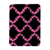 hot roze zwarte diamantmot magneet (Verticaal)