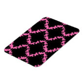 hot roze zwarte diamantmot magneet (Linkerzijde)