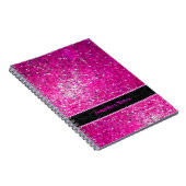 Hot-roze zwarte geleiders notitieboek (Rechterzijde)