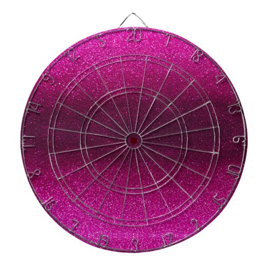 Hot-roze zwarte glitter ombre stijlvolle glamour dartbord (Voorkant)