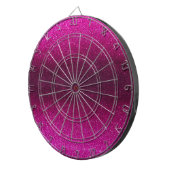 Hot-roze zwarte glitter ombre stijlvolle glamour dartbord (Voorkant Rechts)