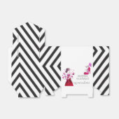 Hot-roze zwarte hiel-schoenen Quinceanera-partij Bedankdoosjes (Uitgevouwen)