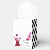 Hot-roze zwarte hiel-schoenen Quinceanera-partij Bedankdoosjes (Geopend)