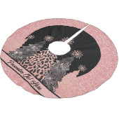 Hot-roze zwarte kerstbomen met zwarte rand Trendy  Kerstboom Rok (Gekanteld)