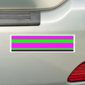 Hot-roze zwarte kleurrijke strippatroon bumpersticker (Op auto)