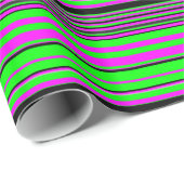 Hot-roze zwarte kleurrijke strippatroon cadeaupapier (Rol Hoek)