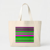 Hot-roze zwarte kleurrijke strippatroon grote tote bag (Voorkant)