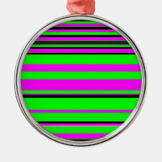 Hot-roze zwarte kleurrijke strippatroon metalen ornament