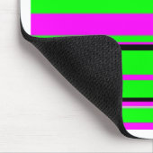Hot-roze zwarte kleurrijke strippatroon muismat (Hoek)