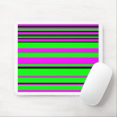 Hot-roze zwarte kleurrijke strippatroon muismat (Met muis)