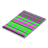 Hot-roze zwarte kleurrijke strippatroon notitieblok (Linkerzijde)