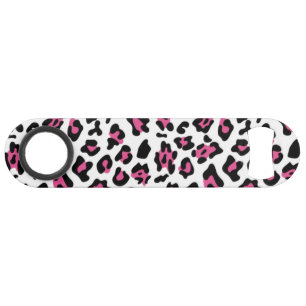 Hot-roze zwarte luipaard - Dierenpringspatroon Speed Flessenopener