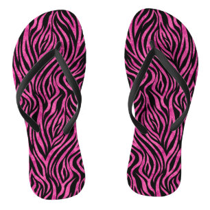 Hot-roze zwarte Teenslippers
