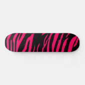 Hot-roze zwarte zebra Afdrukken Dierlijk kambord Skateboard (Horizontaal)