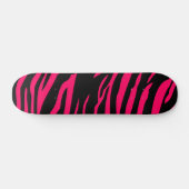 Hot Roze Zwarte Zebra Print Dier Mini Skateboard (Horizontaal)