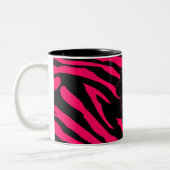 Hot Roze Zwarte Zebra Print Dierlijke Koffie Mok C (Links)