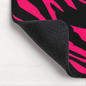 Hot Roze Zwarte Zebra Print Gepersonaliseerde Mous Muismat (Hoek)