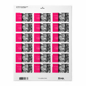 Hot-roze zwenkfoto-Adresetiketten Etiket (Full Sheet)