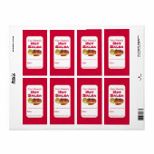 Hot Salsa Gepersonaliseerde Jar Stickers Voeg Jouw (Full Sheet)