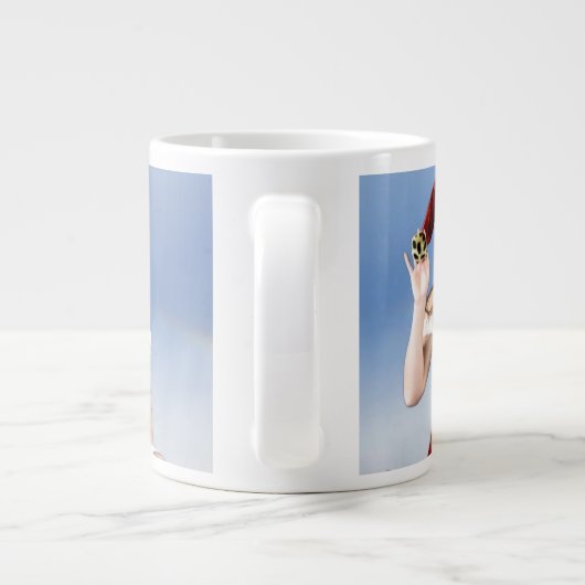 Hot "Santa's Helper" Coffee Cup Grote Koffiekop (Achterkant)