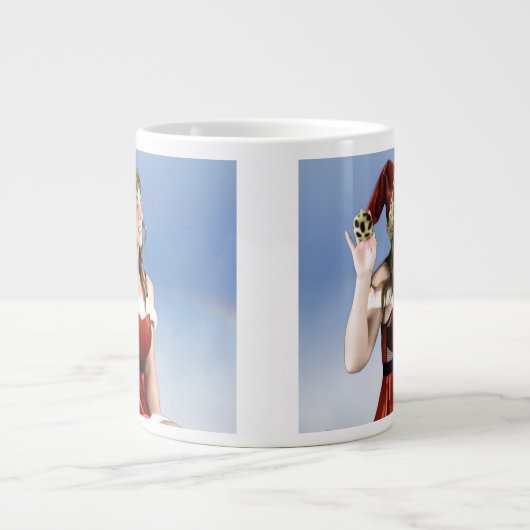 Hot "Santa's Helper" Coffee Cup Grote Koffiekop (Voorkant)