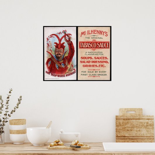 Hot Sauce Advertisement Print (Keuken)